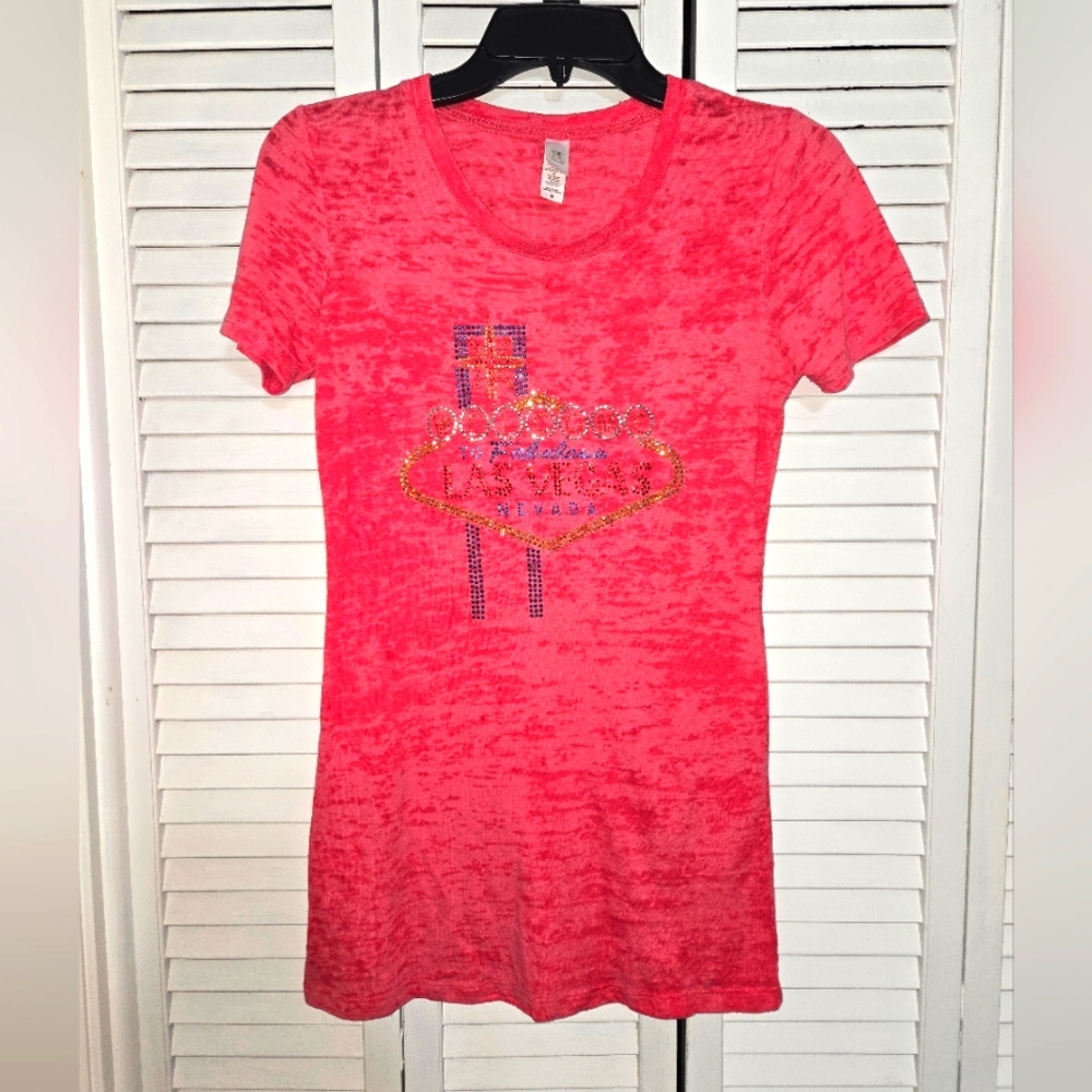 Next Level Apparel Women's M Las Vegas Burnout Tee